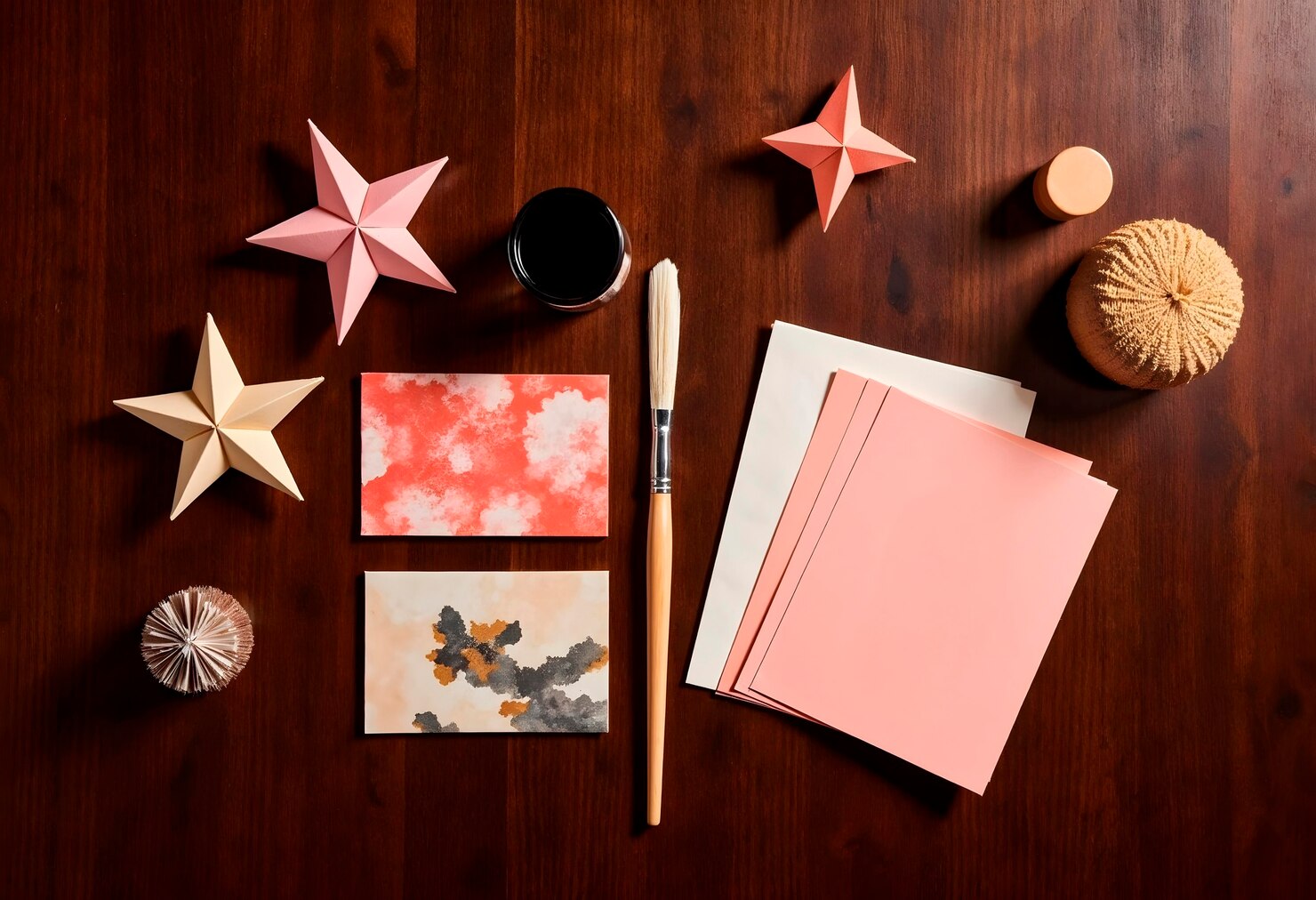 Handcrafted postcard